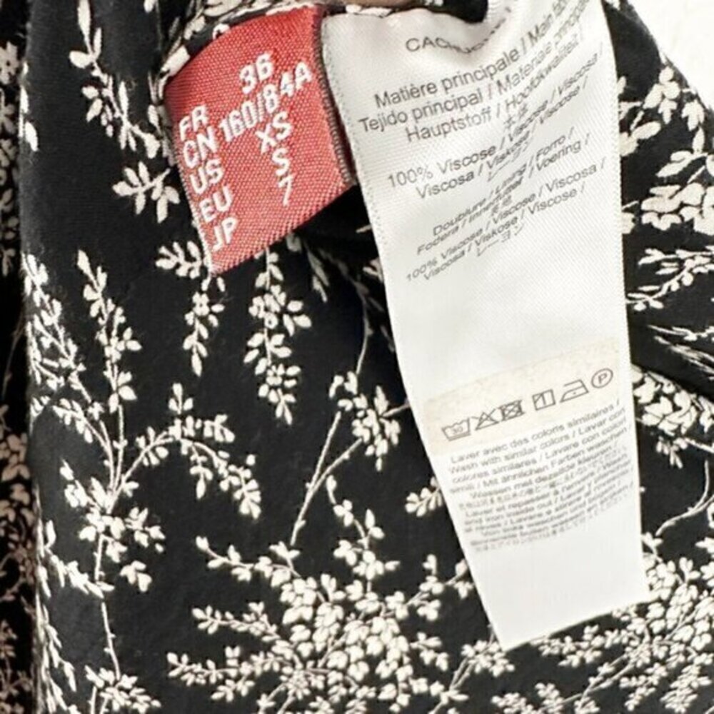 Comptoir Des Cotonniers Floral Ruffled Tiered Skirt Black‎ Extra Small - Picture 3 of 9